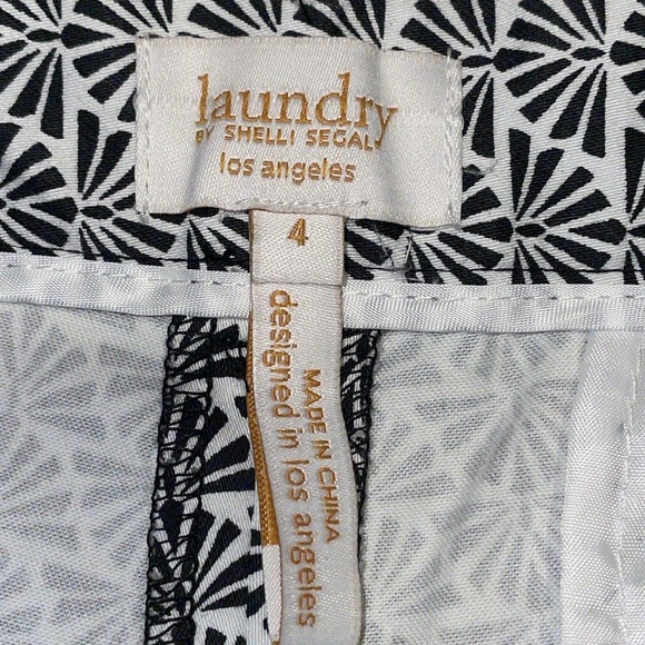 NWT Laundry by Shelli Segal Printed Shorts Women’s Black/White Size 4 MSRP $169 - Picture 2 of 9